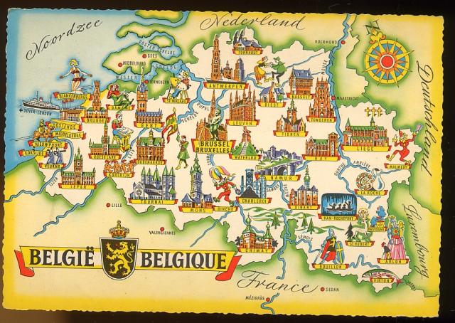 belgique carte touristique - Image
