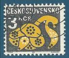 Tchcoslovaquie Taxe N111 Fleur stylise 3k oblitr