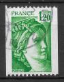 FRANCE - 1980 - Yt n 2103 - Ob - Sabine de Gandon 1,20 F vert , roulette