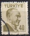 TURQUIE N° 1309 o Y&T 1956 Portrait d'Atatürk