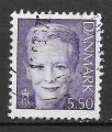 DANEMARK - 2000 - Yt n 1248 - Ob - Reine Margrethe II 5,5k violet