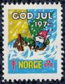 Norvge 1974 God Jul Joyeux Nol Pre Nol en Bateau  Voile 