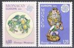 Monaco 1976; Y&T n1062-63 **; 0,80 & 1,20F Europa, cramiques