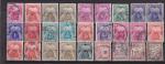 11E) 27 Timbres Taxe Oblitrs - 23 Type Gerbes + 4 Type Duval.