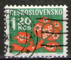 **   TCHECOSLOVAQUIE    1,20 k  1972  YT-T109  " Taxe - Ornement "  (o)   **