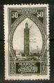 **  MAROC    50 c  1923  YT-113  " Marrakech - La Koutoubia "   (o)  **