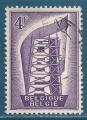 Belgique N995 Europa 1956 4F violet oblitr