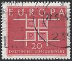 Allemagne - 1963 - Yt n 279 - Ob - EUROPA 20p rouge