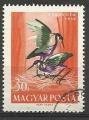 Hongrie 1959; Y&T n 1289; 30 fi oiseau; Hron pourpr