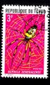 AF45 - 1972 - Yvert n 247 - Insectes : Araigne tissage d'orbe du Sngal 