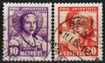 1935: Suisse Y&T No. 283 + 284 obl. / Schweiz MiNr. 288 + 289 gest. (m482)