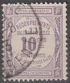 1908-25 Taxe 44 oblitr 10c violet