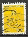 Gabon 1981; Y&T n 467, 100F jaune, srie courante