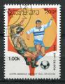 Timbre LAOS Rpublique 1986  Obl   N 693  Y&T Coupe du Monde Football
