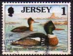 Jersey 1997 - oiseau de mer : harle hupp, obl./used - YT 759 / SG 774 