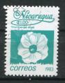 Timbre du NICARAGUA 1983  Obl  N 1261  Y&T   Fleurs 