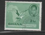 Ghana  timbre  oblitr  Commmoration Indpendance 1957