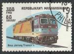 Timbre oblitr n 1321(Yvert) Madagascar 1993 - Rail, locomotive New Jersey