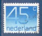 Pays-Bas N1045 Centenaire des timbres  chiffres 45c turquoise oblitr