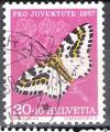suisse 1957; Y&T n 599; 20c + 10 papillon; Pro Juventute