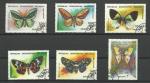 Madagascar srie timbres Papillons n 1068  1073 anne 1992 oblitr