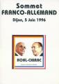 Document avec cachet commémoratif 67ème Sommet Franco-allemand - Dijon - 1996