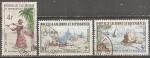 nouvelle-caledonie - n 302  304  serie complete oblitere - 1962 