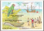 LESOTHO - 1988 - C.Colomb / bateaux / animaux - Yvert 746/749 + BF 50 neufs **