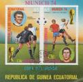 Feuillet Guine Equatoriale Oblitr / 1974 / Y&T N?. Football - Munich 1974.