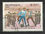Nicaragua 1985; Y&T n PA 1082; 2C$; Foot,  Coupe du Monde au Mexique