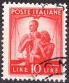 Italie - 1945/48 - Yt n 497 - Ob - Srie courante ; famille et justice 10 lires