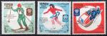 YEMEN (YAR) N° 191(A) à 191(C) o Y&T 1967 Jeux Olympique d'hiver à Grenoble