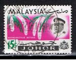 Malaysia - Johore / 1965 / Sultan et fleurs / YT n 148, oblitr