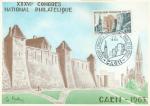 Cachet commmoratif  Congrs national philatlique - Caen - 01/06/1963