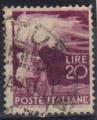 Italie/Italy 1945-48 - Srie dmocratie, flambeau, 20, obl. - YT 499 