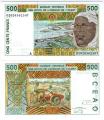 **   COTE d' IVOIRE   (BCEAO)     500  francs   2002   p-110m  (A)    UNC   **