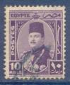 Egypte N228 Roi Farouk 10m violet oblitr