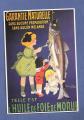 Carte postale moderne thme publicit ancienne : huile de foie de morue