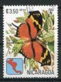 Timbre du NICARAGUA  PA  1982  Obl  N 976  Y&T  Papillons