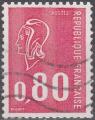 FRANCE - 1974 - Yt n 1816 - Ob - Marianne de Bquet 0,80c rouge
