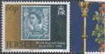 Jersey 2010 - Repro du timbre rgional de GB  5 d, 60 p - YT 1577 / SG 1515 **