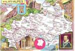 CP 05 HAUTES ALPES - carte du département