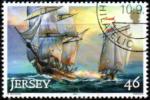 Jersey 2014 -Pirates & corsaires: attaque d'un brig franais- YT 1943/SG 1882 