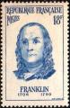 FRANCE - 1956 - Y&T 1085 - Benjamin Franklin (1706-1790) - Neuf**