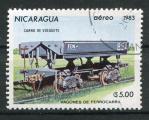 Timbre du NICARAGUA  PA  1983  Obl  N 1023  Y&T  Trains Wagon