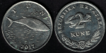 Croatie 2017 Pice de Monnaie 2 Kune avec thon poisson et mammifre marte SU
