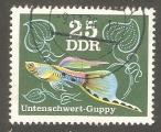 German Democratic Republic - Scott 1772    fish / poisson