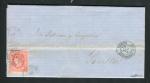 Belle lettre de San Fernando pour Sevilla ( 1864 ) avec un n° 64