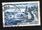 FRANCE Oblitration ronde Used Stamp Evian les Bains 65 F 1957 Y&T 1131