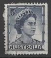 AUSTRALIE N 253 o Y&T 1959-1962 Elizabeth II (non dentel  droite)